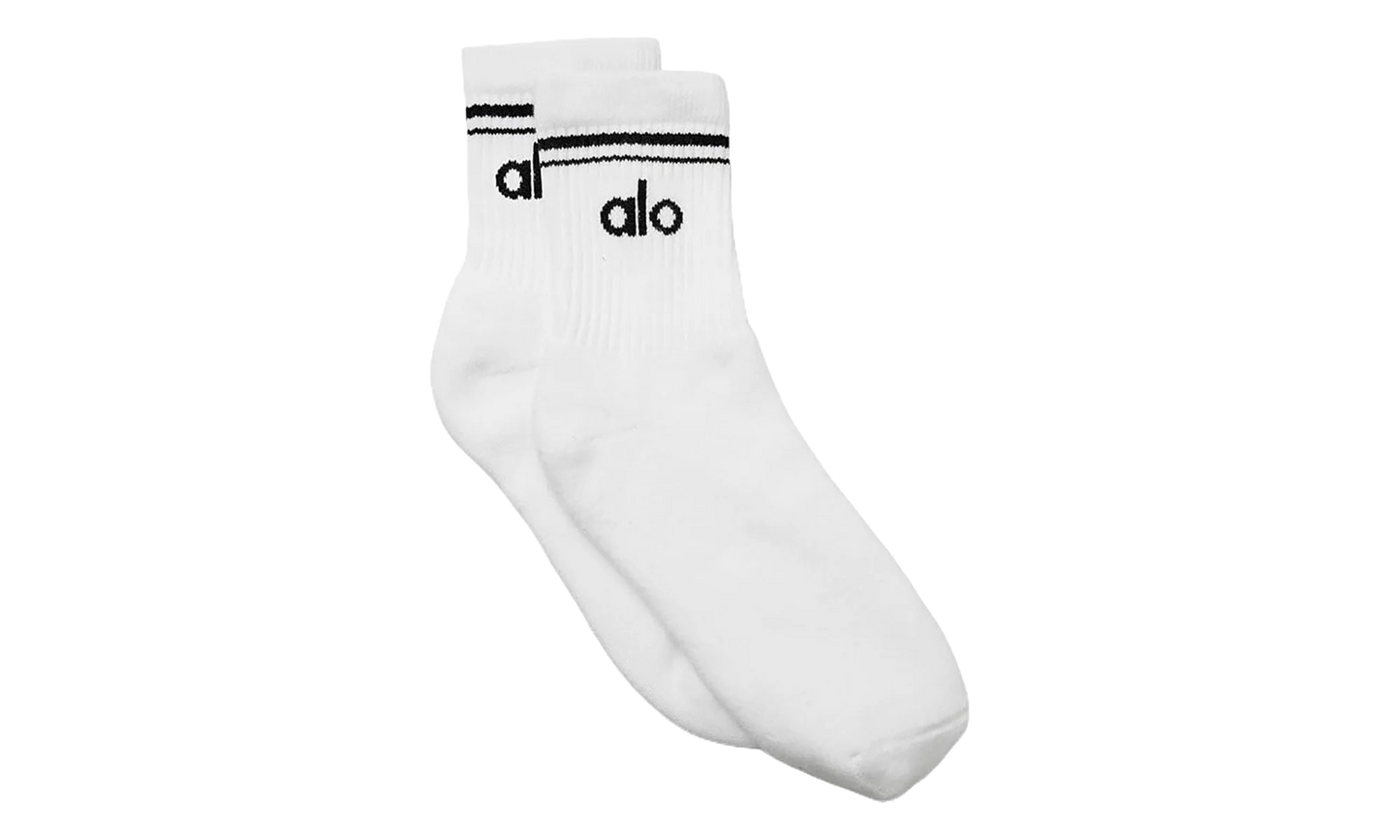 Half-Crew Throwback Sock "White / Black" ALO01