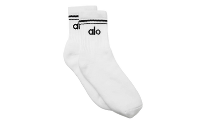 Half-Crew Throwback Sock "White / Black" ALO01