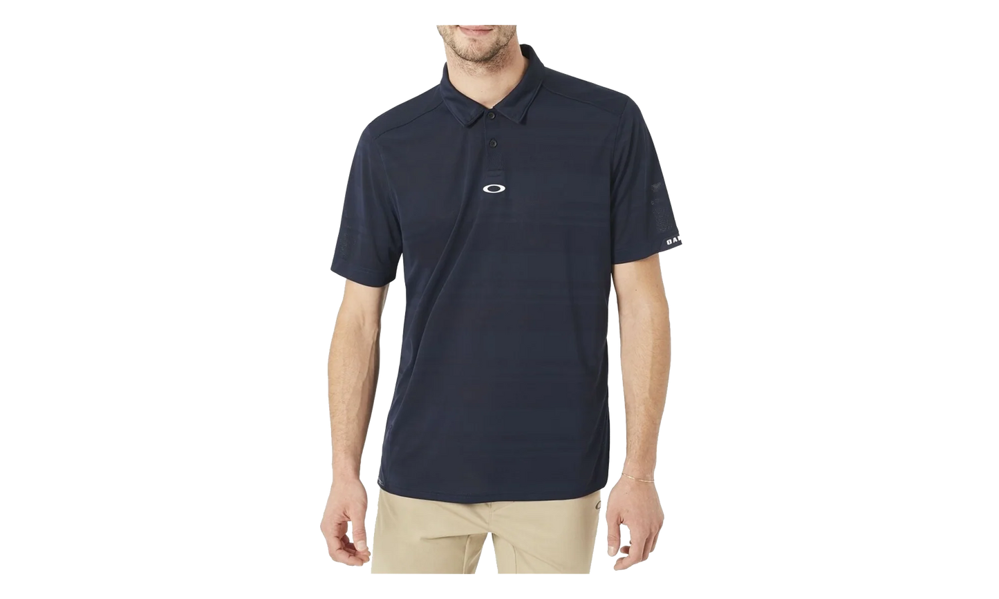 Aero Stripe Jacquard Polo Shirt "Fathom" 434034 6AC