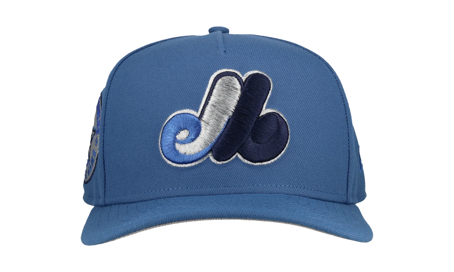 9FIFTY Montreal Expos 1982 All Star Game A Frame Snapback Hat "Indigo" NE167