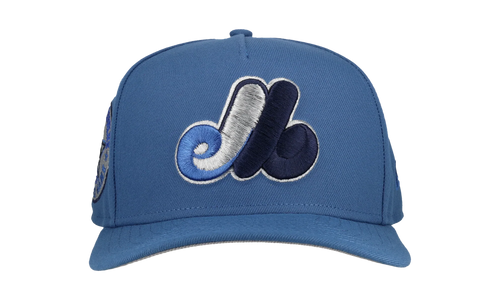 9FIFTY Montreal Expos 1982 All Star Game A Frame Snapback Hat "Indigo" NE167