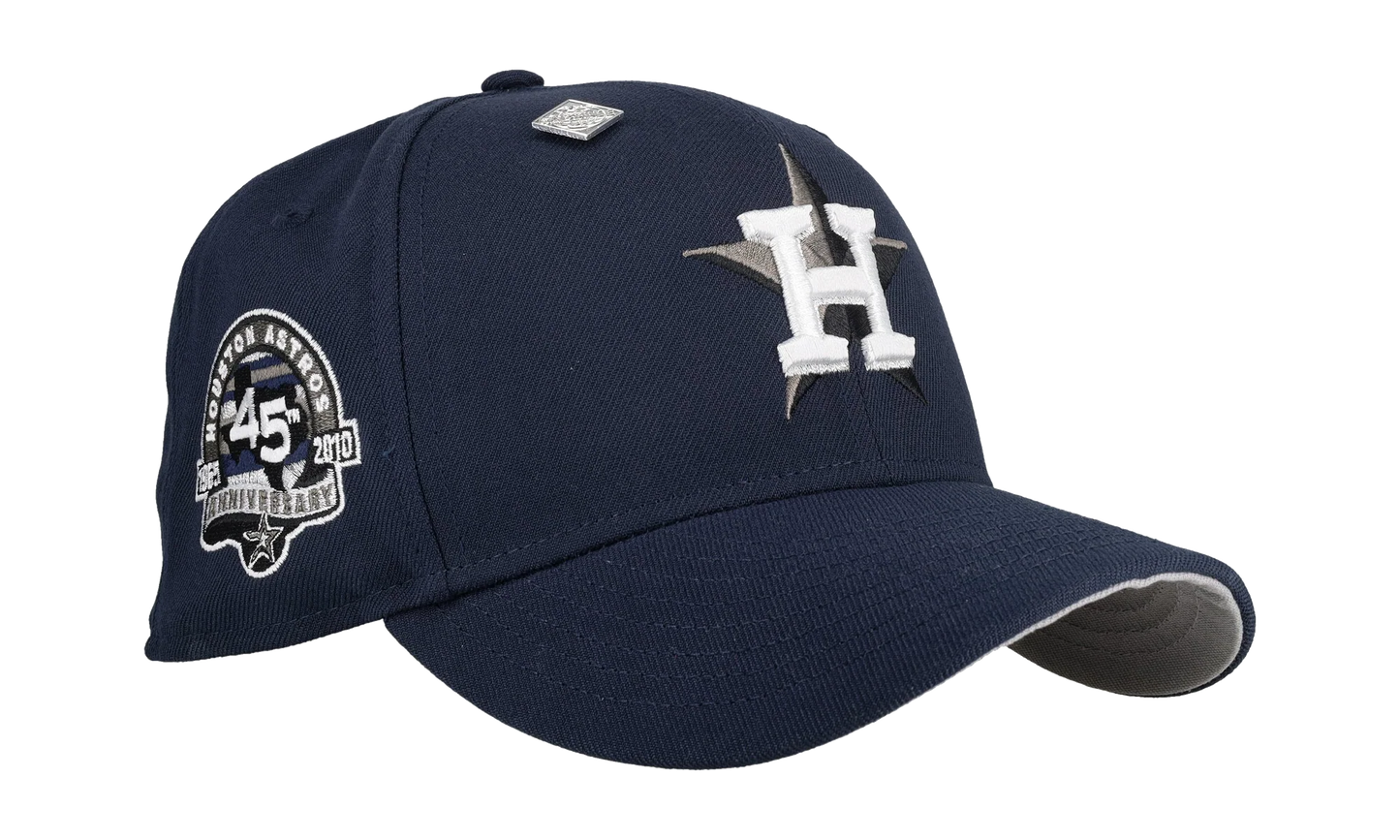 59FIFTY Houston Astros 45th Anniversary Fitted Hat "Metallic Oceanside Blue" NE424