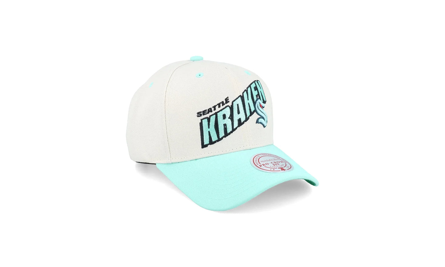 NHL Retro Type Pro Snapback Cap "Seattle Kraken - Off White" HHSS7552 SKRYYPPPOFWH