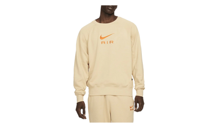 Sportswear Air French Terry Crew Sweatshirt "Sesame / Safety Orange" DV9829 252