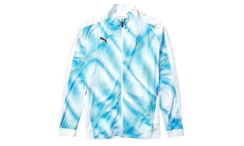 Olympique de Marseille Stadium Jacket "Puma White / Bleu Azur" 755872 01