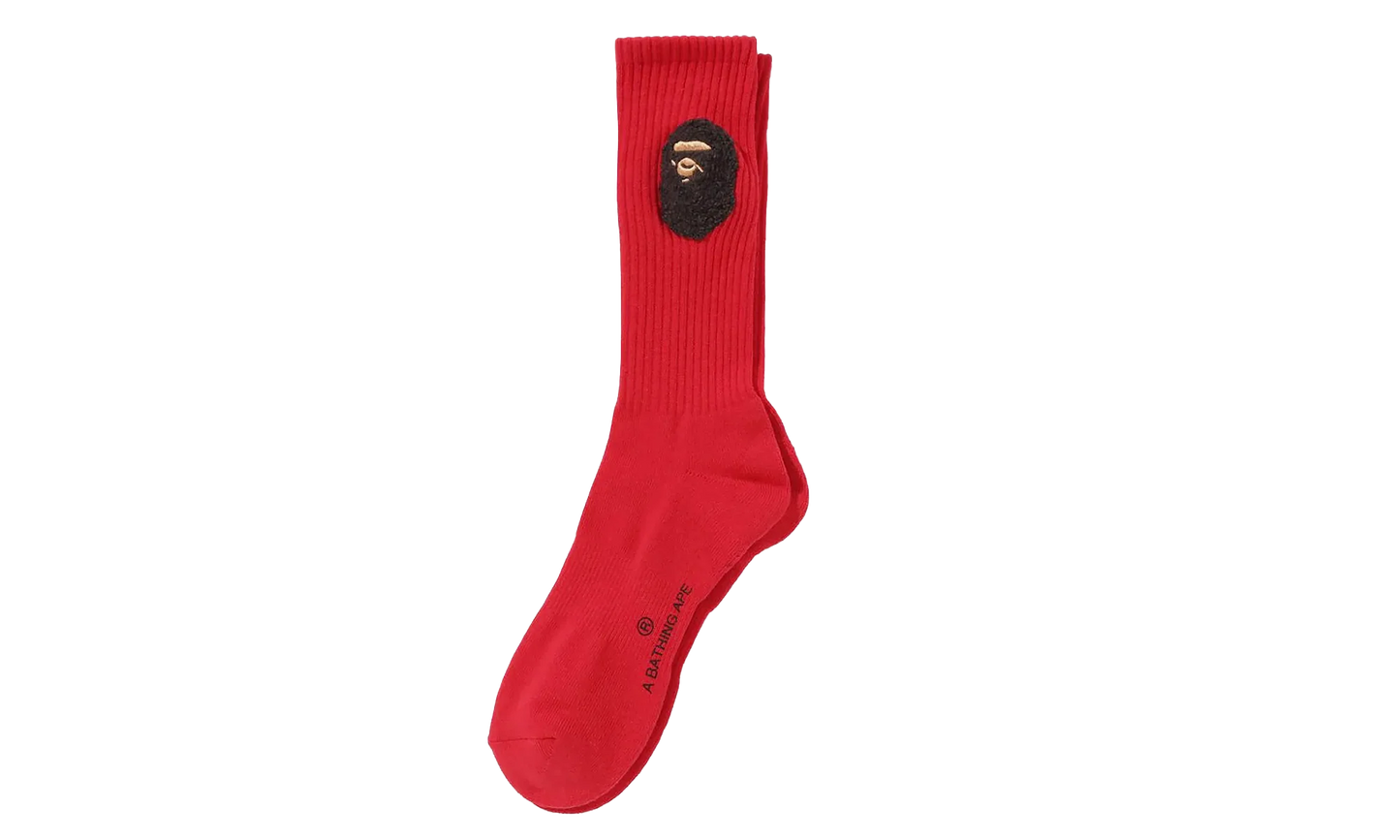 Ape Head Socks "Red" 001SOL301001MRED