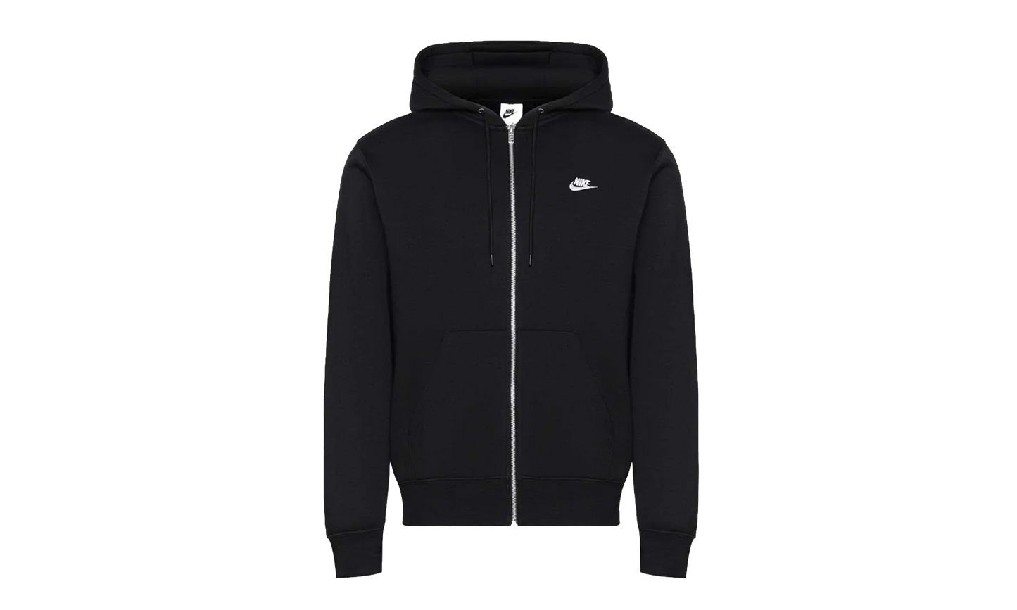 Club Full-Zip Fleece Hoodie "Black / White" FN3861 010