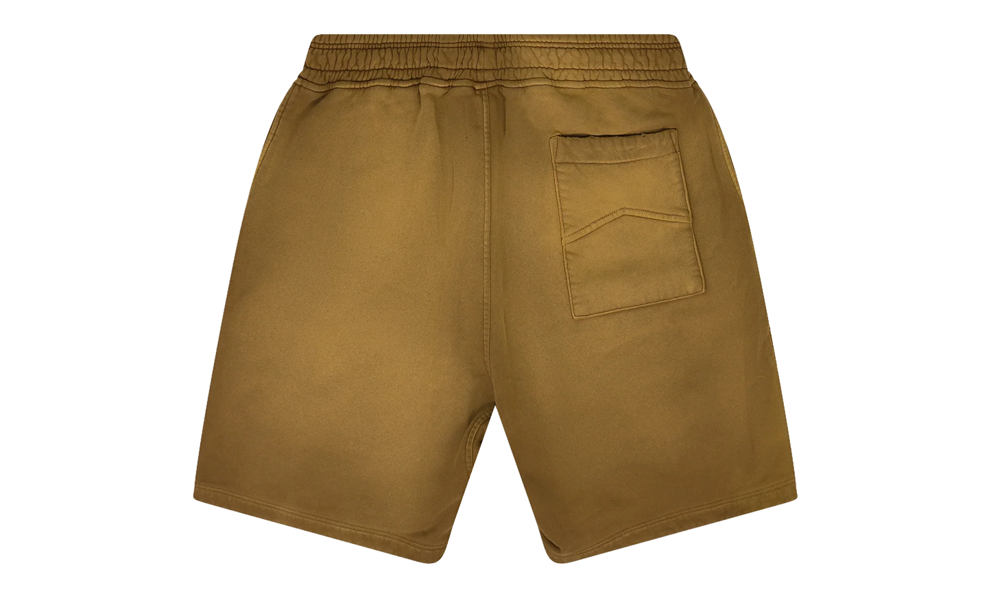 Embroidered Script Logo Sweatshorts "Camel" RHPF23SH051500003 CAML