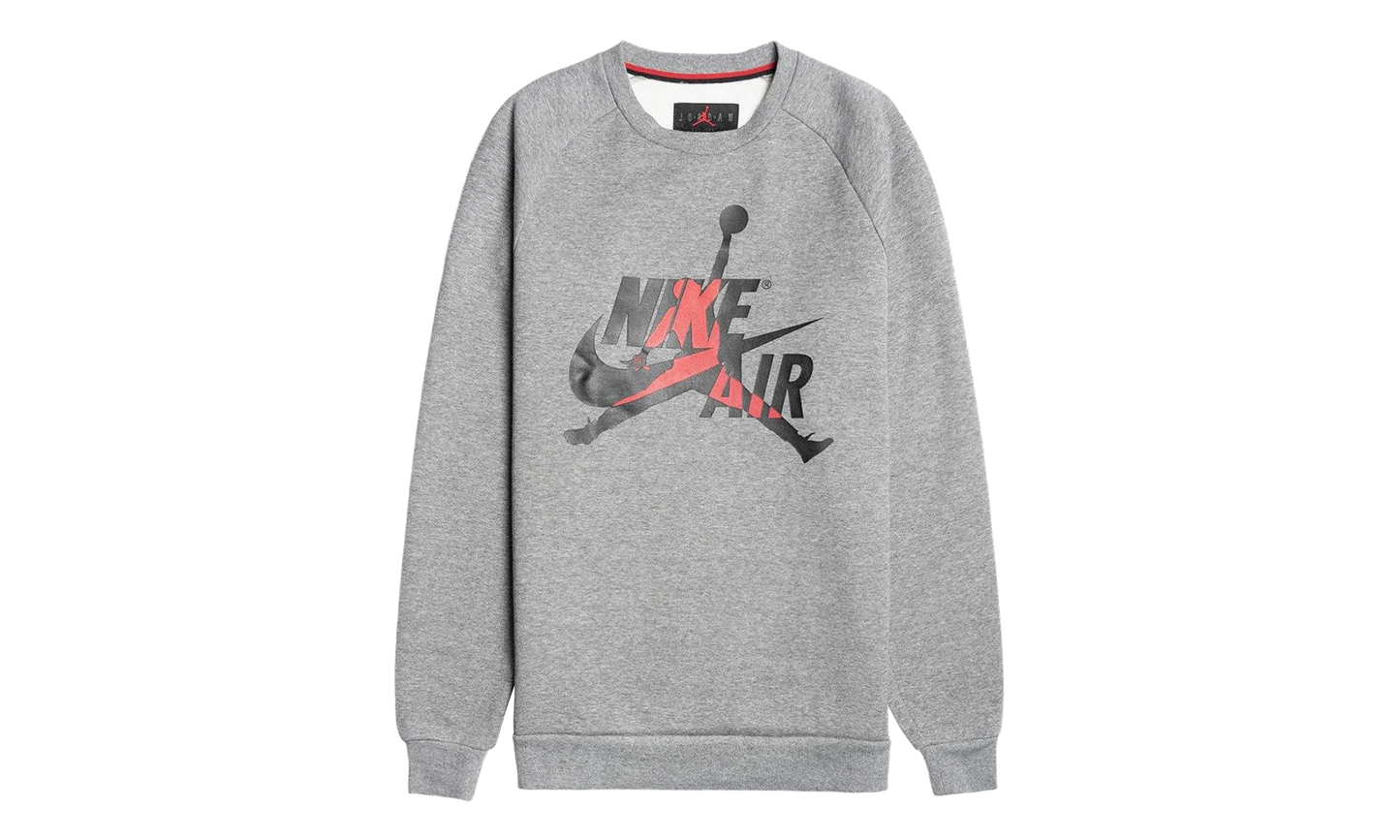 Air Jordan Jumpman Classics Crewneck Sweatshirt "Carbon Heather / Black" BV6006 091