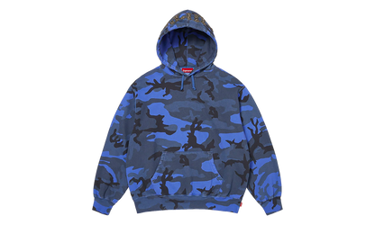 Overdyed Studded Hooded Sweatshirt "SS26 - Blue Camo" SU27375