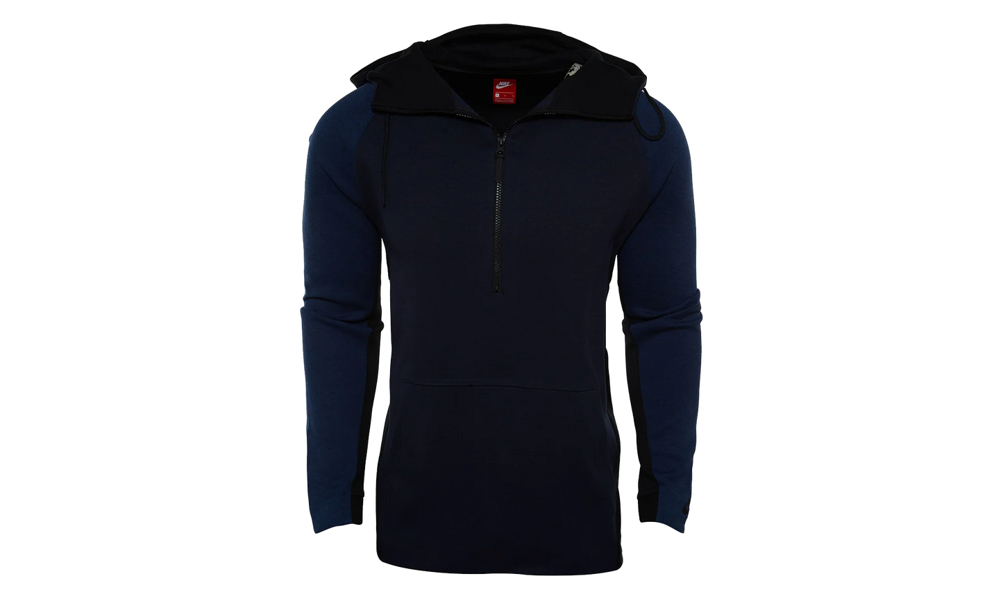 Tech Fleece Half Zip Hoodie "Obsidian Heather / Black" 884892 451