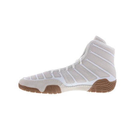 Varner DA9891 Mens Beige Synthetic Lace Up Athletic Wrestling Shoes