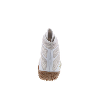 Varner DA9891 Mens Beige Synthetic Lace Up Athletic Wrestling Shoes