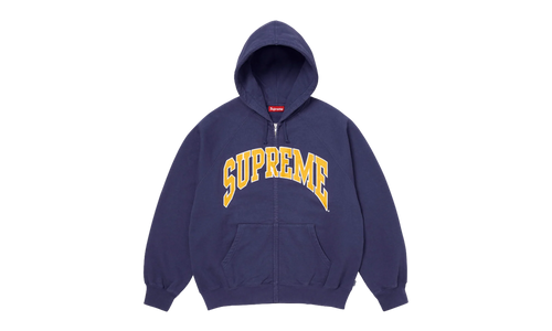 Cracked Raglan Zip Up Hooded Sweatshirt "SS26 - Washed Navy" SU27503