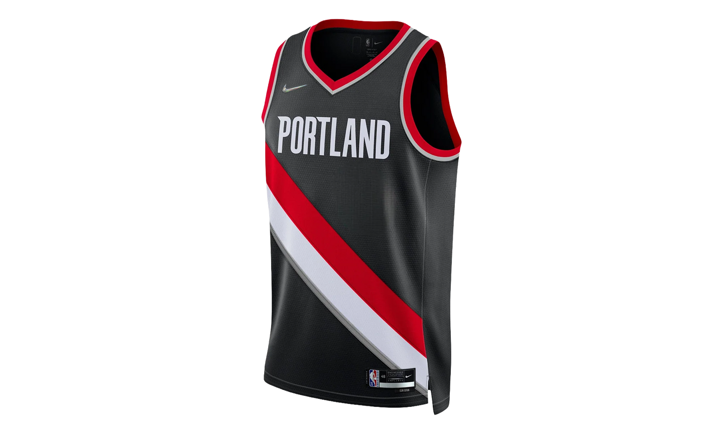 NBA Portland Trail Blazers 21/22 Diamond Icon Edition Swingman Jersey "Black" DN2629 010
