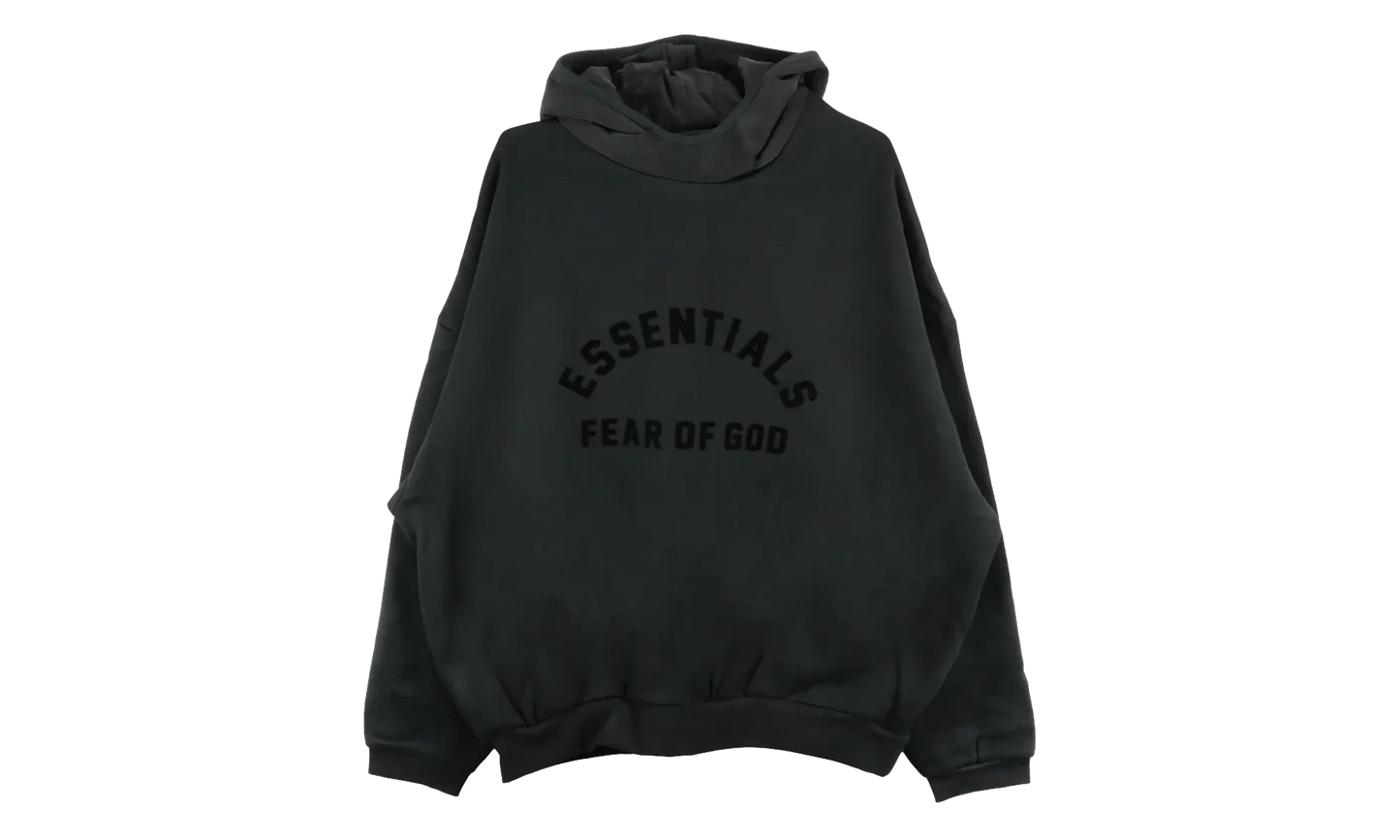 Nylon Fleece Hoodie "Jet Black" 202SP244314F