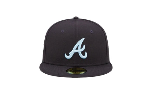 59Fifty MLB Atlanta Braves Cloud Under Fitted Hat "Navy" 60243787