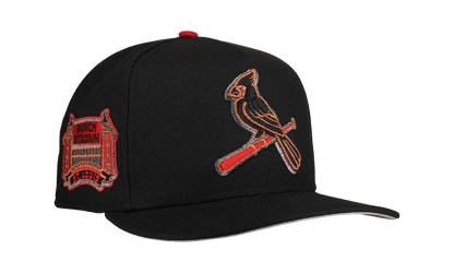 9FIFTY St. Louis Cardinals Busch Stadium A Frame Snapback Hat "Black Metallics" NE384