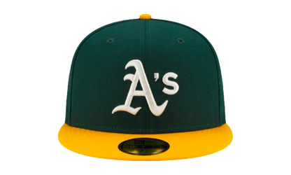 59FIFTY MLB Oakland Athletics Pop Sweat Fitted Hat "Green / Yellow" NE497