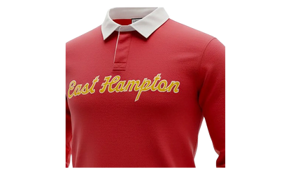 EE RUGBY CORE POLO "EAST HAMPTONS - Red/ Yellow" EE743