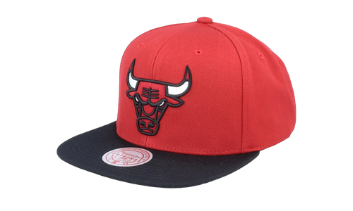 NBA Team 2 Tone 2.0 Snapback Cap "Chicago Bulls - Red / Black" HHSS3264 CBUYYPPPRDBK