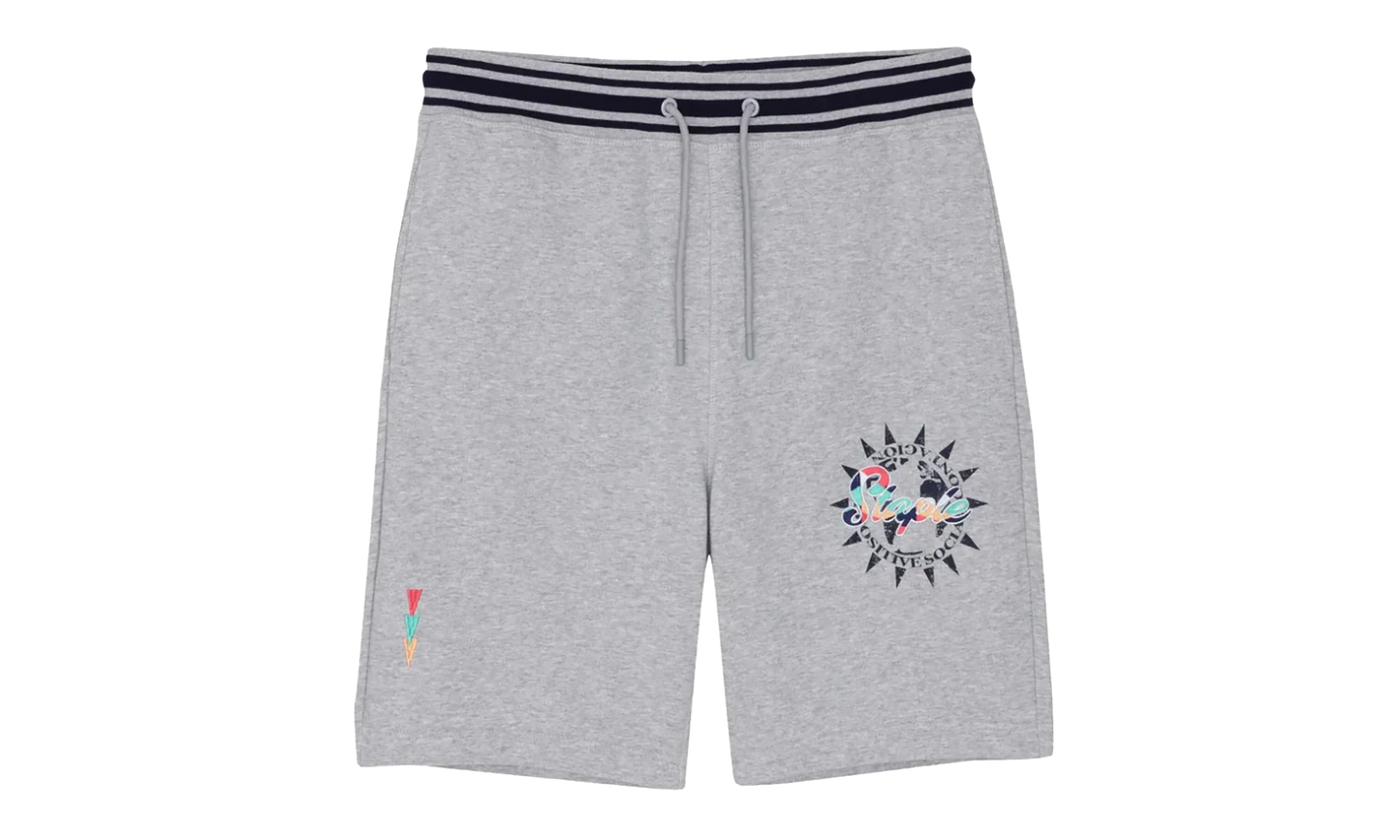 Shadyside Embroidered Sweatshort "Heather Grey" 9DE928A3