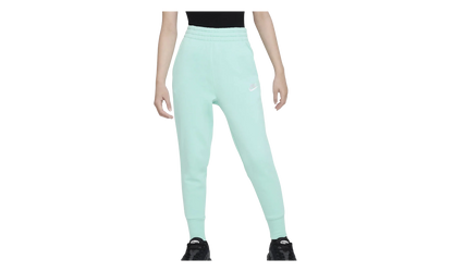 Sportswear Club Fleece Girls' High-waisted Fitted Pants GS "Emerald Rise / Emerald Rise / White" FD2921 349