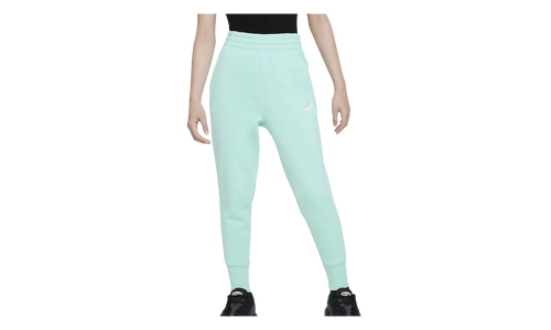 Sportswear Club Fleece Girls' High-waisted Fitted Pants GS "Emerald Rise / Emerald Rise / White" FD2921 349