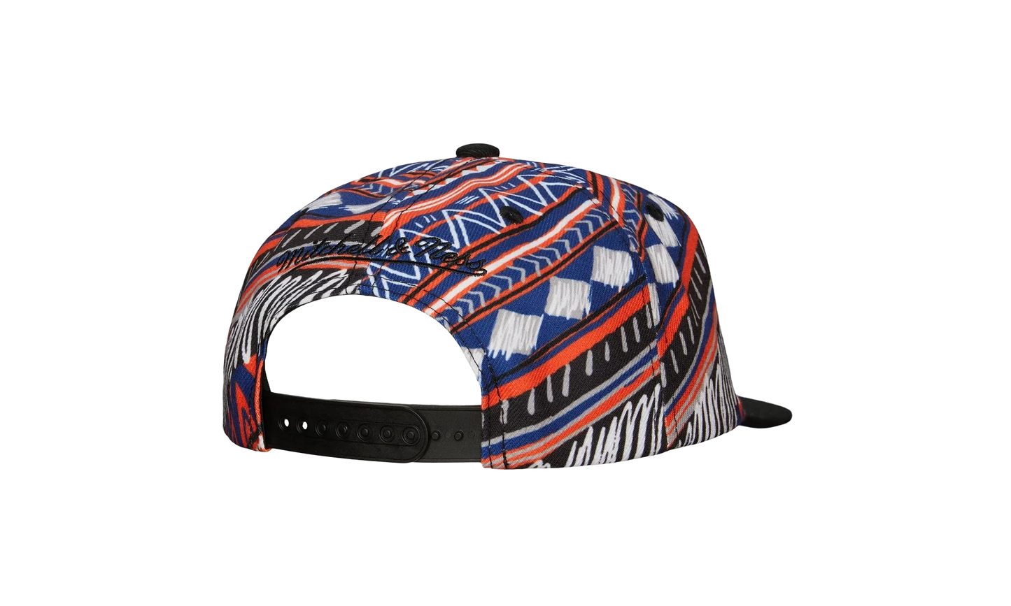 NBA Game Day Pattern Deadstock Snapback Cap "New York Knicks - Black / Black" HMUS5561 NYKYYPPPBKBK