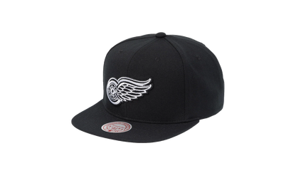 NHL Vintage Evergreen Black White Snapback Cap "Detroit Red Wings - Black" HS8545 DRWBLCK