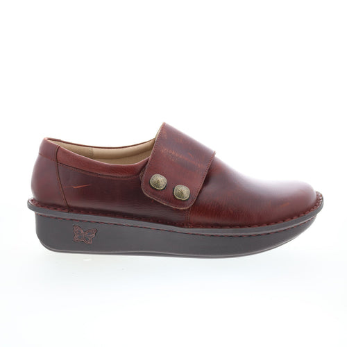Alegria Deliah DEL-8100 Womens Brown Leather Loafer Flats Shoes