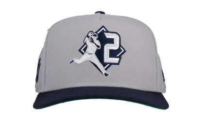 9FIFTY New York Yankees Derek Jeter 2 A Frame Snapback Hat "Grey / Navy" NE281
