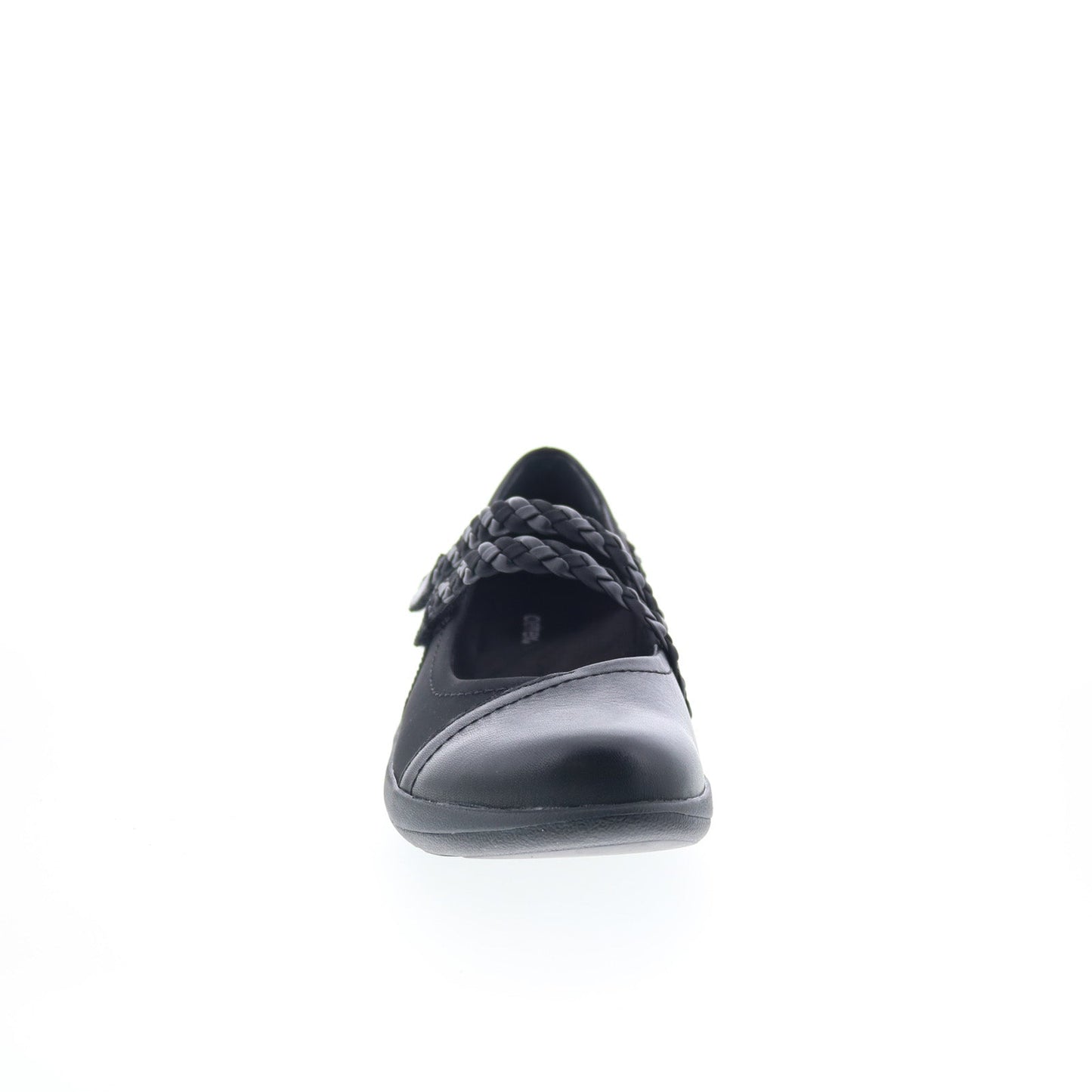 Aetrex Annie DM450 Womens Black Leather Strap Mary Jane Flats Shoes