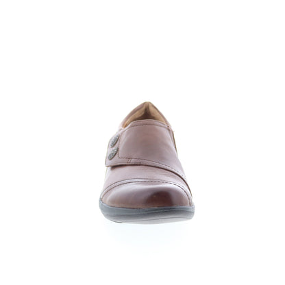 Aetrex Karina DM502 Womens Brown Leather Loafer Flats Shoes