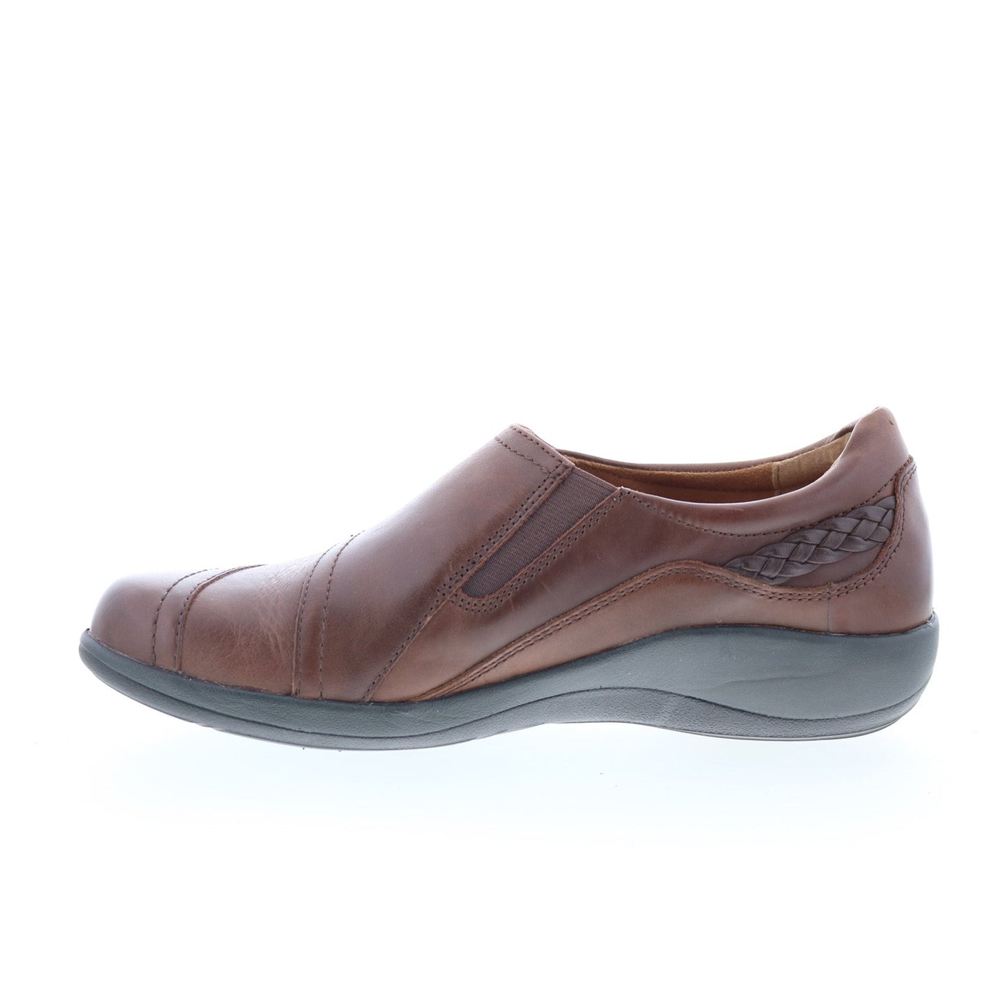 Aetrex Karina DM502 Womens Brown Leather Loafer Flats Shoes