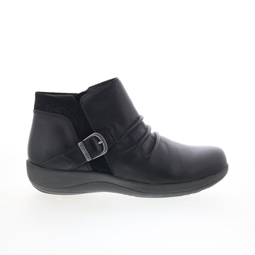 Aetrex Luna DM700W Womens Black Leather Zipper Casual Dress Boots