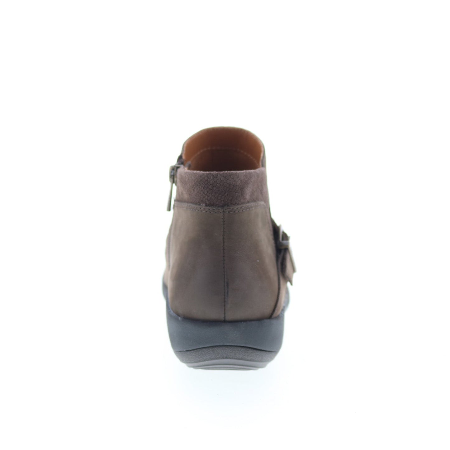 Aetrex Luna DM702W Womens Brown Wide Nubuck Zipper Casual Dress Boots