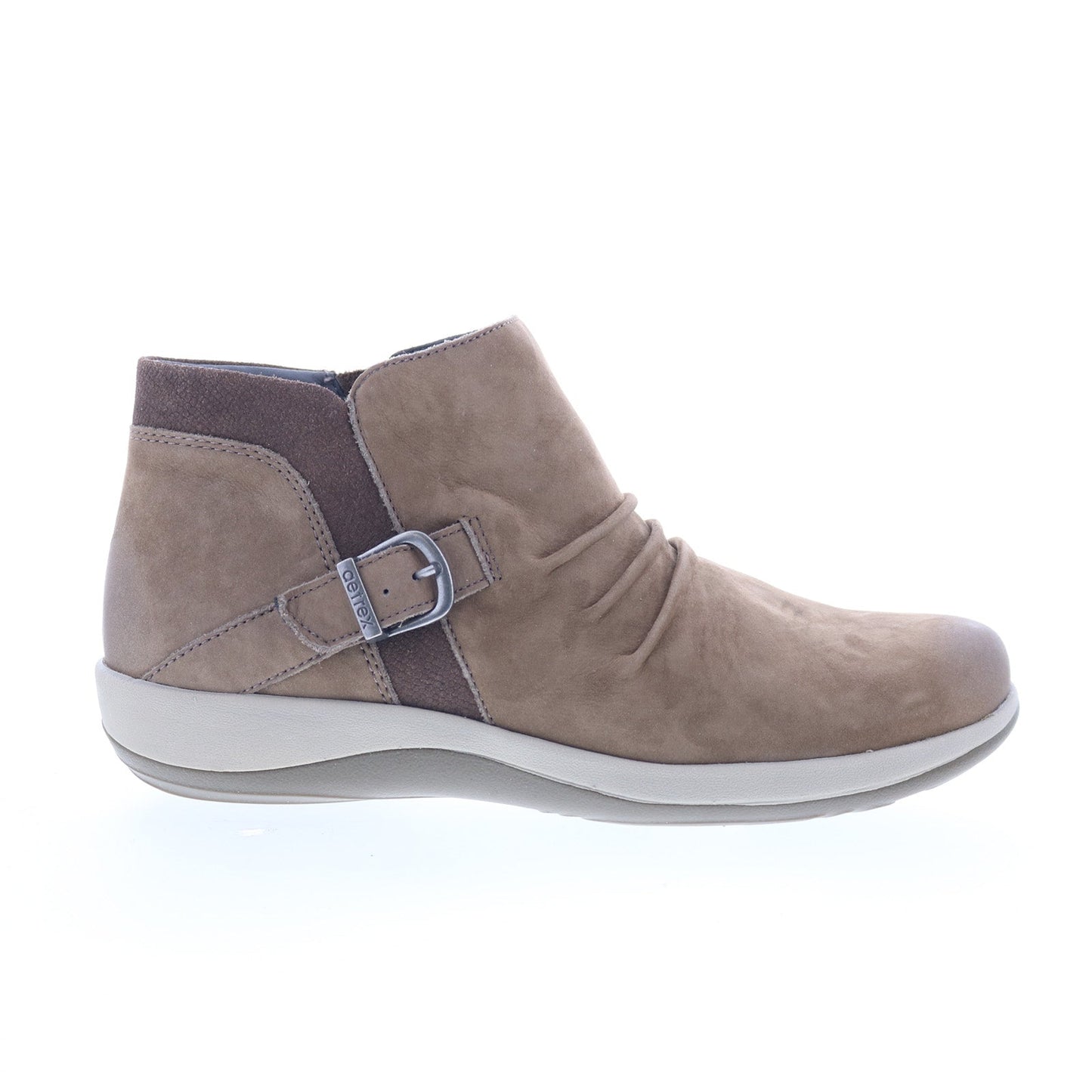Aetrex Luna DM706 Womens Brown Suede Zipper Casual Dress Boots
