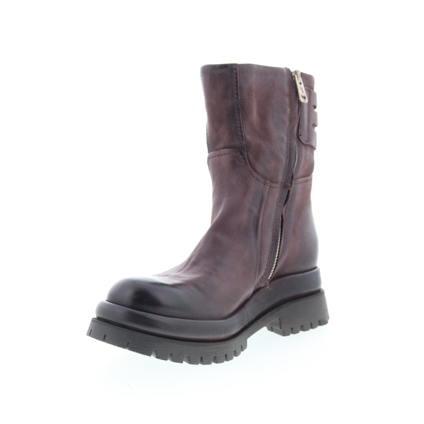 Doran Womens Brown Leather Zipper Casual Dress Boots