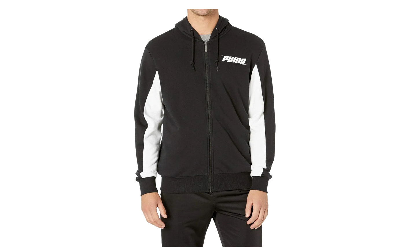Rebel Hooded Track Jacket "Cotton Black" 854200 01