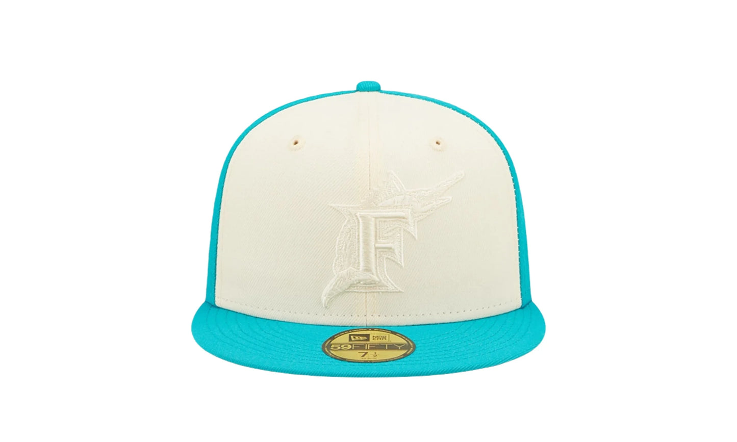 59Fifty MLB Florida Marlins Tonal 2-Tone Fitted Hat "Teal" 60243587