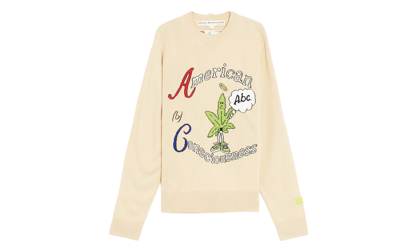 American Consciousness Crewneck Sweater "Natural White" ABCFW23ACCS NATU