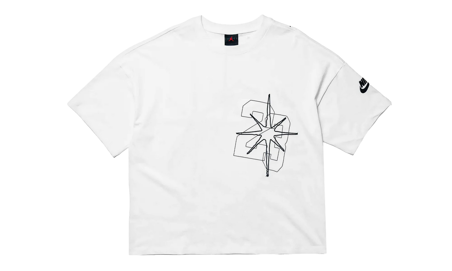 Jordan Black Cat Star Short Sleeve T-Shirt "White" IQ5977 100