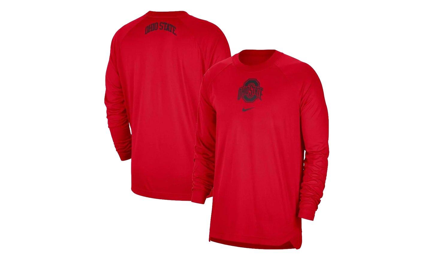 Ohio State Buckeyes Basketball Spotlight Performance Raglan T-Shirt "Scarlet Red" DO6067 657
