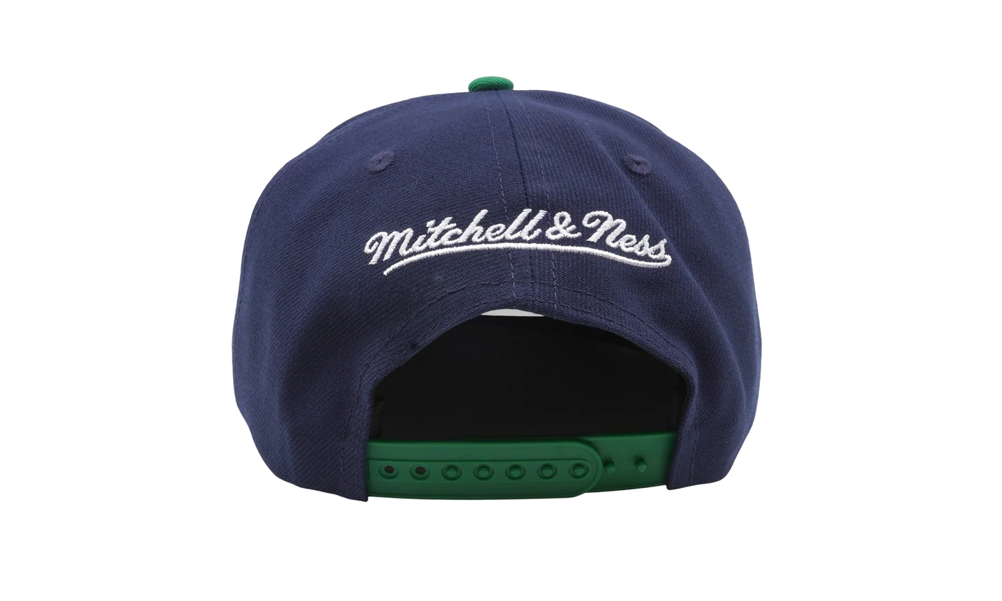 NBA Hardwood Classics Logo Bill Snapback Cap "Dallas Mavericks - Blue / Green" HHSS4528 DMAYYPPPBLGN