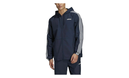 Essentials 3-Stripes Woven Windbreaker Jacket "Navy Blue" DU0461