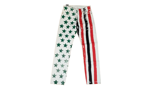 Cactus Plant Flea Market 4th of July Denim Jeans "White" DT320