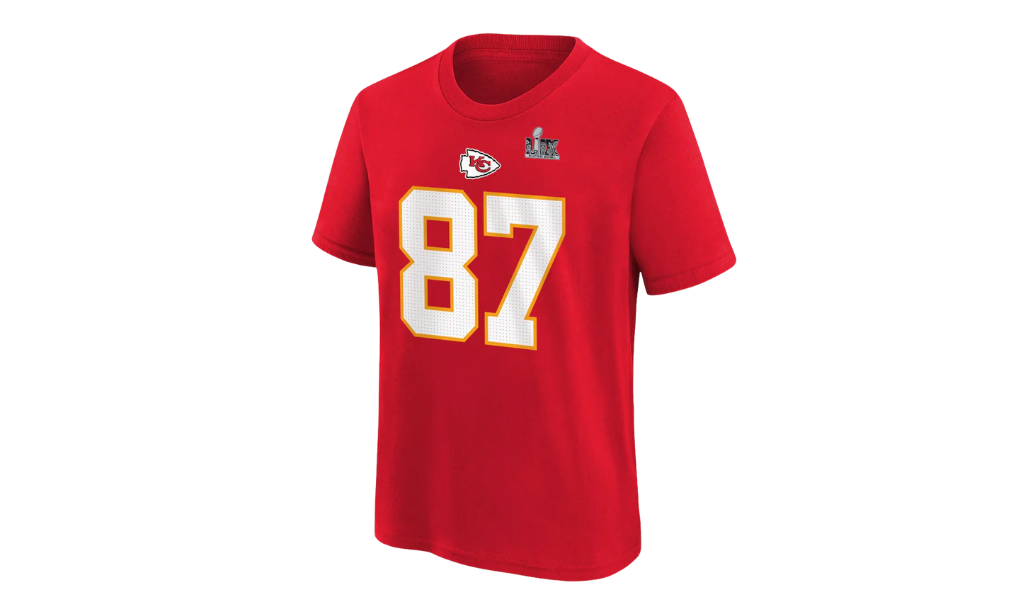 Kansas City Chiefs Super Bowl LIX GS "Travis Kelce Name & Number T‑Shirt" 9Z1B7NFPRECHIK