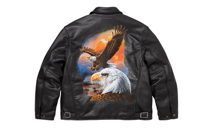 MM6 Maison Margiela Schott® Eagle Leather Jacket "SS26 - Black" SU27202