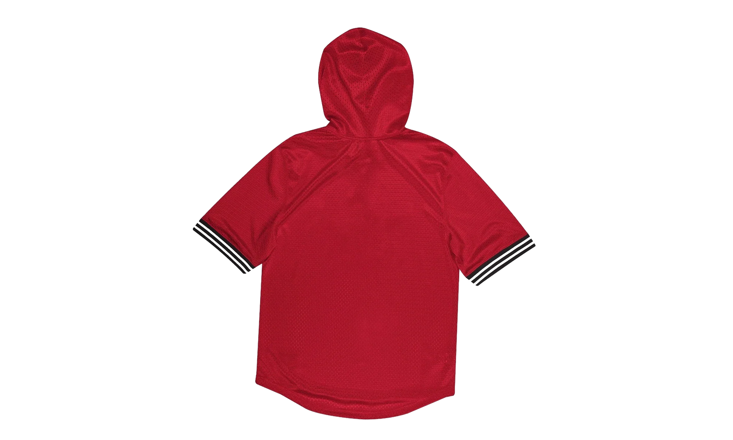 NFL Unbeaten Short Sleeve Mesh Hoodie "Atlanta Falcons - Scarlet" MSHSAJ19029 AFASCAR